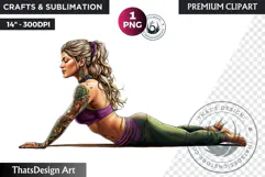 Zen Women doing yoga Clipart PNG, meditation Sublimation Product Image 1