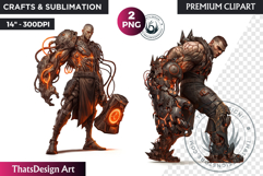 Biopunk Character Clipart,cyber Post-Apocalyptic sublimation Product Image 1