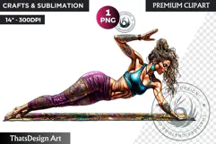 Zen Women doing yoga Clipart PNG, meditation Sublimation Product Image 1