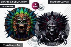 Aztec God Clipart, Aztec mythology, Mexican God sublimation Product Image 1