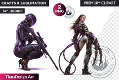 Biopunk Character Clipart,cyber Post-Apocalyptic sublimation Product Image 1