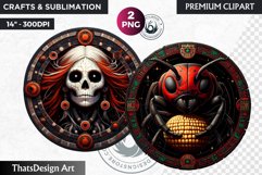 Aztec God Clipart, Aztec mythology, Mexican God sublimation Product Image 1