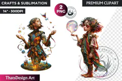 Mystic Dreamweaver Clipart, celestial mystics, fantasy PNG Product Image 1