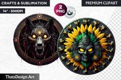 Aztec God Clipart, Aztec mythology, Mexican God sublimation Product Image 1