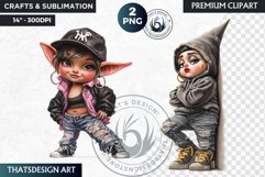 Urban Gnome Clipart, hip hop Gnome, Street Gnome png Product Image 1
