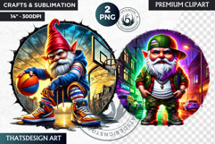 Urban Gnome Clipart, hip hop Gnome Clipart, Gnomes png Product Image 1