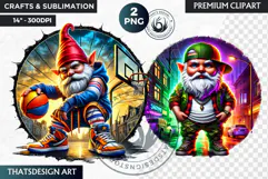Urban Gnome Clipart, hip hop Gnome Clipart, Gnomes png Product Image 1
