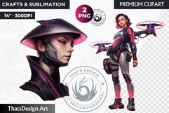 CyberPunk Character Clipart,Post-Apocalyptic PNG sublimation Product Image 1