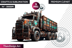 Vehicle Clipart, Post-Apocalyptic Wasteland, rusted dystopia Product Image 1