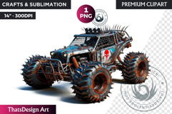 Vehicle Clipart, Post-Apocalyptic Wasteland, rusted dystopia Product Image 1