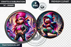 Urban Gnome Clipart, hip hop Gnome Clipart, Gnomes png Product Image 1