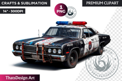Post-Apocalyptic Wasteland Vehicle Clipart, rusted car png Product Image 1