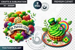 St Patrick&#039;s Day Desserts Clipart, Saint patrick sublimation Product Image 1