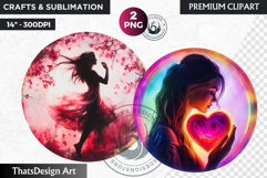 Oniric woman clipart, womens day Clipart, etheric girl PNG Product Image 1