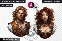 Pirates Clipart, Pirate corsair in PNG for sublimation Product Image 1