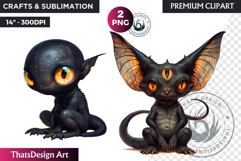 Little Monster clipart PNG, Cute kids Halloween clipart Product Image 1