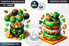 St Patrick&#039;s Day Desserts Clipart, Saint patrick sublimation Product Image 1