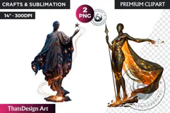 Mystic Dreamweaver Clipart, celestial mystics, fantasy PNG Product Image 1