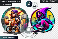 Urban Gnome Clipart, hip hop Gnome Clipart, Gnomes png Product Image 1