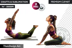 Zen Women doing yoga Clipart PNG, meditation Sublimation Product Image 1