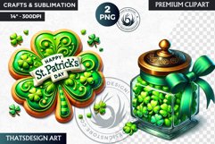 St Patrick&#039;s Day Desserts Clipart, Saint patrick sublimation Product Image 1