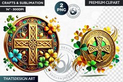 St Patrick&#039;s Day Clipart, Saint patrick PNG sublimation Product Image 1