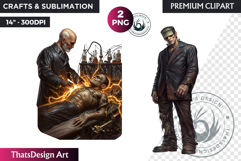 Frankenstein Clipart, Halloween clipart, Halloween PNG Product Image 1