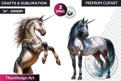 Fantasy Unicorn Clipart, Magical horse, Fantasy PNG Product Image 1