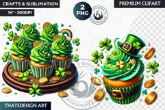 St Patrick&#039;s Day Desserts Clipart, Saint patrick sublimation Product Image 1