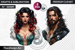 Pirates Clipart, Pirate corsair in PNG for sublimation Product Image 1