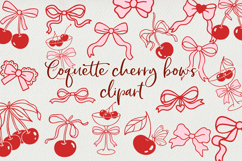 Coquette Bows &amp; Cherries Clipart Bundle SVG PNG EPS Product Image 1