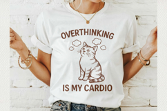Sarcastic Cat Illustration Funny Lazy Line Art Kitty SVG PNG Product Image 4