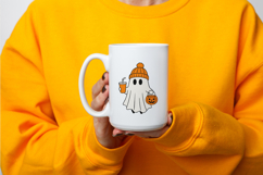 Cute Cartoon Ghost Clipart |Halloween PNG SVG Product Image 2
