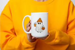 Cute Cartoon Ghost Clipart |Halloween PNG SVG Product Image 2