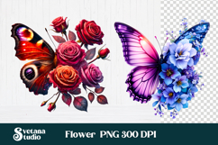 Summer vibes butterfly clipart | Butterfly sublimation Product Image 1