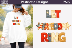 Let Freedom Ring Patriotic | USA Patchwork Sublimation Product Image 1