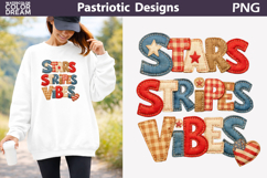 Stars Stripes Vibes Design | Patriotic Sublimation Product Image 1