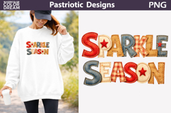 Patriotic Patchwork Quote | Sparkle Season Lettering Product Image 1