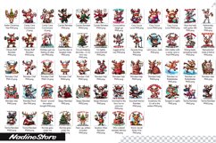 Funny Christmas reindeer BUNDLE Sublimation PNG. Product Image 2