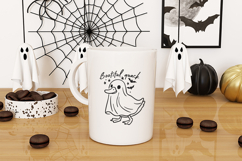 Line Art Cute Halloween Duck BUNDLE| EPS, SVG, PNG Product Image 4