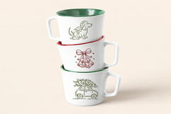 Vintage Hand-Drawn Christmas Illustrations| Line Art Clipart Product Image 8