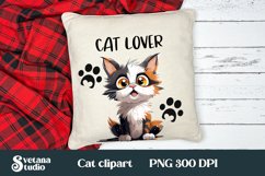 Funny cat clipart PNG design | Cat pillow sublimation