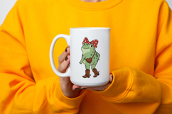 Cute Sassy Frog Girls PNG BUNDLE, Sublimation PNG. Product Image 7