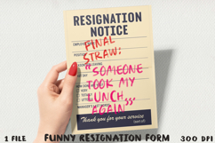 Funny Resignation Form BUNDLE, Sublimation PNG. Product Image 11