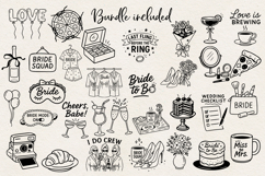 Bachelorette Party Line Art Clipart Bride SVG PNG EPS Product Image 5