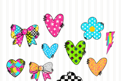 Retro Doodle Letters Alphabet, Doodle Sublimation Letters Product Image 2