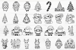 Merry Christmas SVG, Cute Christmas Clipart, BUNDLE Product Image 2