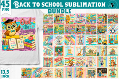 Back to School Sublimation Bundle | Cute Animals Classroom Product Image 1