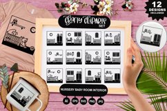 Nursery Baby Room Interior Clipart Set Product Image 1