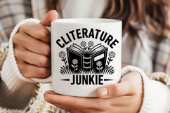 Cliterature Junkie SVG, Book Lover SVG, Reading SVG Product Image 3
